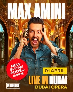 Max Amini in Dubai (in English) — banner